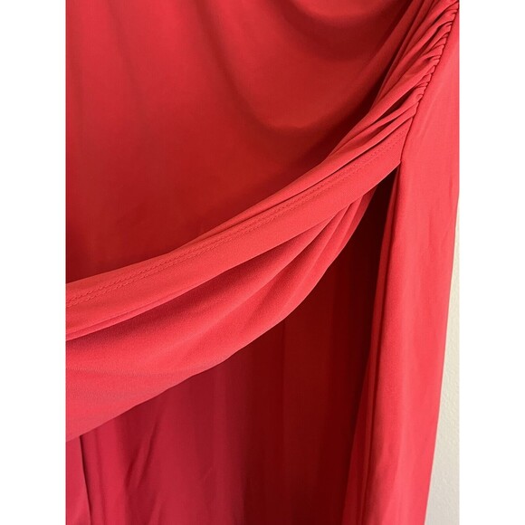 NWT Lauren Ralph Lauren Coral Dress Women’s Sz 10 V-Neck Side Rouching - Picture 5 of 11